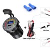 iMESTOU 12V USB C Charger with Voltmeter Switch Waterproof Dual