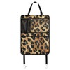 BOENLE Car Seat Back Organizer Black Circle Leopard Print 2