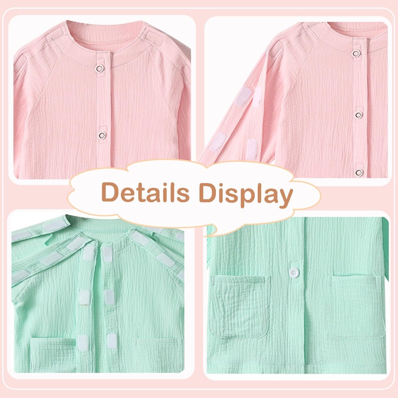 AUSTYLCO Special Needs Adaptive Clothing For Children,Long sleeve Full Open