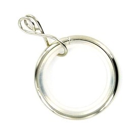 Merriway BH05513 (24 Pcs) Silent Running Curtain Drapery Pole Rod Ring Loose Eye Nickel Inner Dimension 23mm - Pack of 24 Pieces