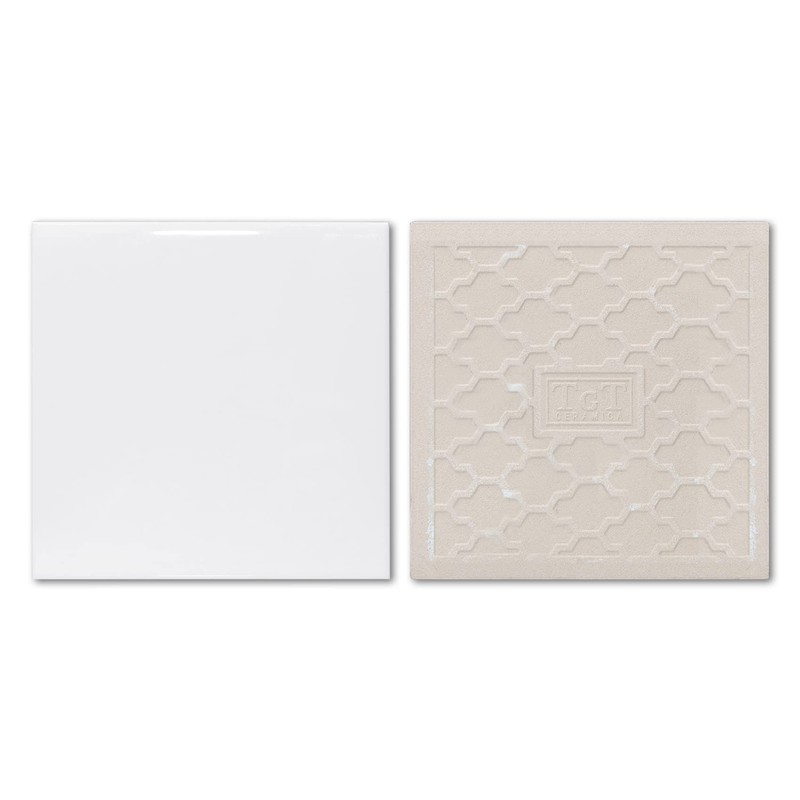 Sumex Sublimation Blanks Ceramic Tiles for Crafts, 6 Pieces Glossy