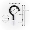 KOFOT Carbon Steel Vinyl Coated Screw Hooks, 20 Pack, 2.9