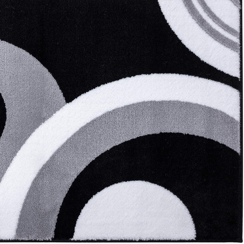 LUXE WEAVERS Geometric Black 8x10 Area Rug