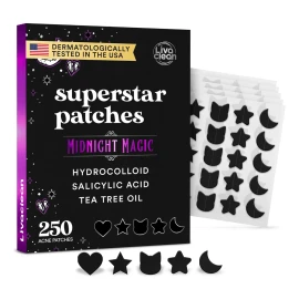 Livaclean Parches De Espinillas De Estrella Negra De 250 Qui