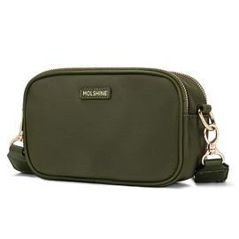 molshine Small Shoulder Bags for Women, Nylon Shoulder Bag, Waterproof Handbag with Removable, Adjustable Strap for Men and Women, Army Green