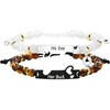 Uloveido 2 Pcs Adjustable Tiger Eye and Opal Beaded Bracelet,