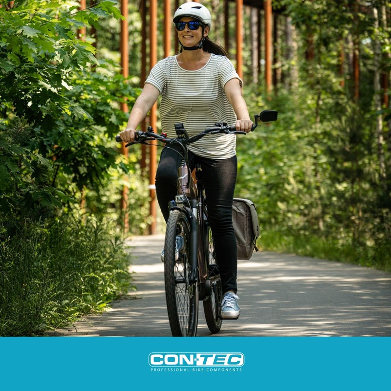 CONTEC E-View Deluxe Bicycle Mirror, E-Bike Rear View Mirror with