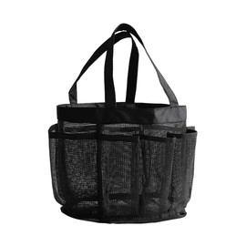 Mesh Shower Caddy Bag, Quick Dry Portable Tote Bag and Inner Pocket with 8 Pockets for Dorms Bathroom, Swimming, Gym, Beach, Travel (Grey)