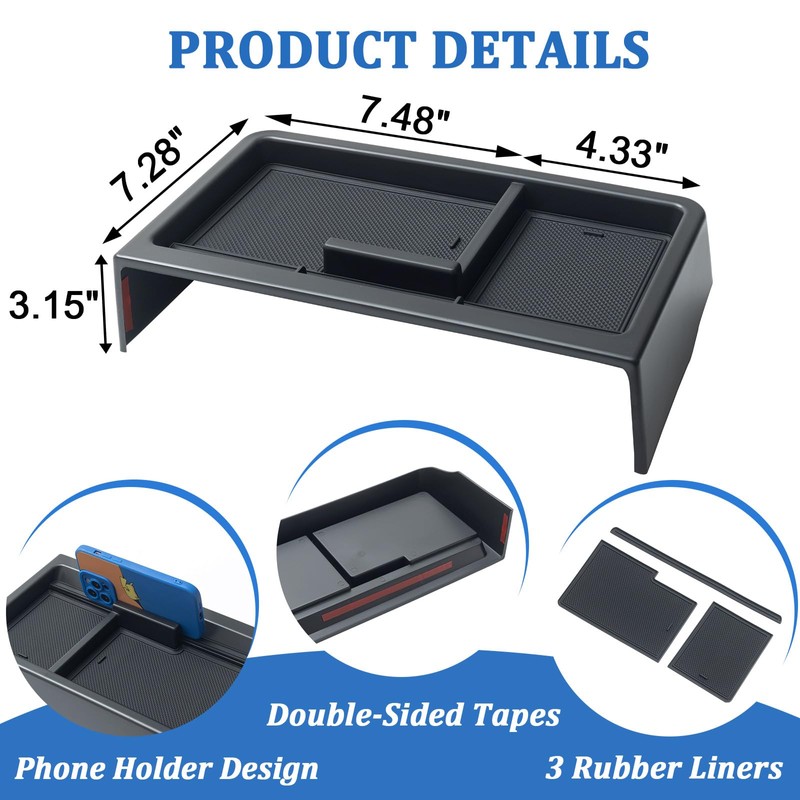 TOPINSTALL 21-24 New Dash Tray Compatible with 2021-2024 Toyota Sienna