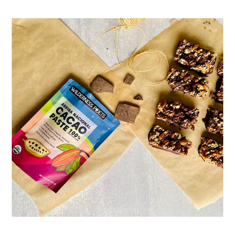 Wilderness Poets Organic Cacao Paste - Made from Stone Ground,