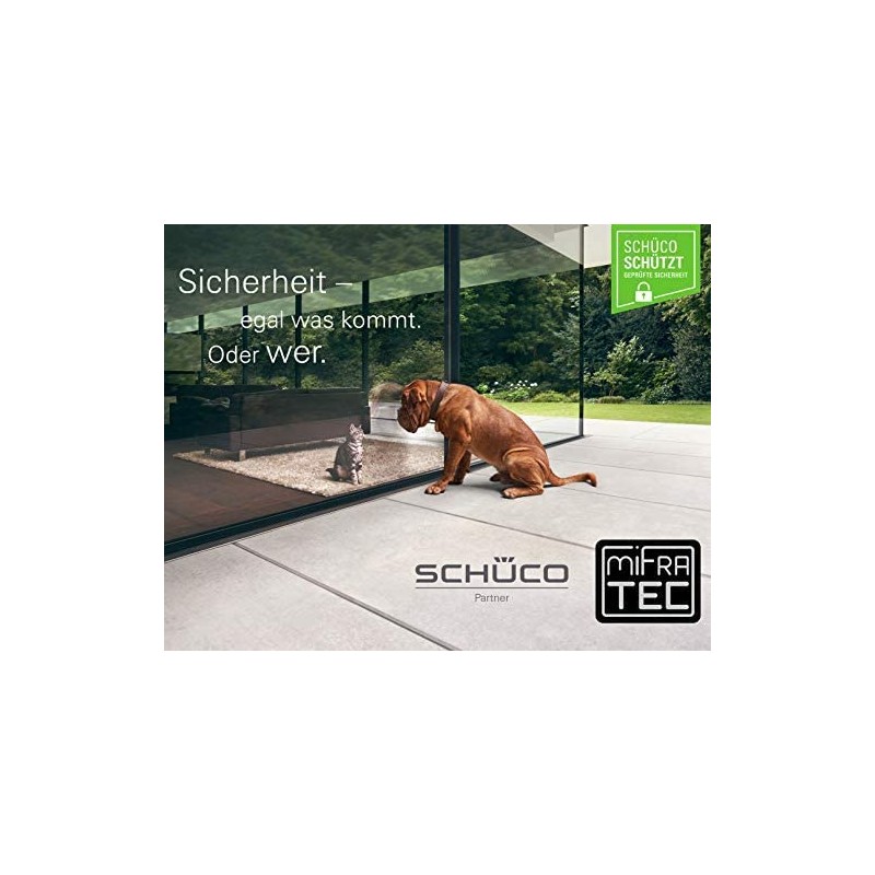 SCHÜCO Window handle with push button, black, window handle with