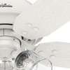 Hunter Fan 52 inch Fresh White Outdoor Ceiling Fan with
