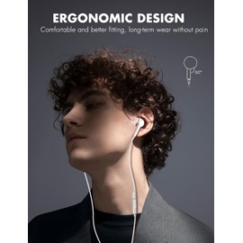 Antool Antool Wired Earbuds,【Ultra Clear Calls & no Noise】 Headphones Earbuds Wired 3.5mm, in-Ear Earphones with Mic, Compatible with iPhone/iPad/Android/Laptop/PC 【2 Pack】