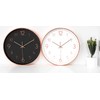 Stephanie Imports Modern Minimalist Rose Gold on Black Silent Wall