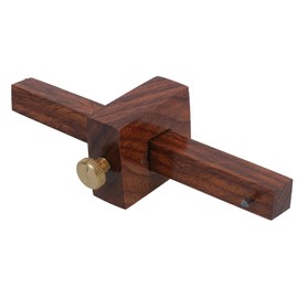 Mini Marking Gauge 130mm Hardwood Body Knurled Brass Adjusting Screw TE592