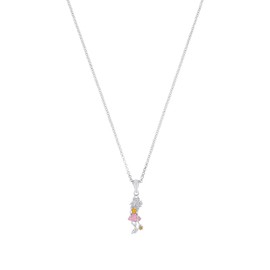 Prinzessin Lillifee 2038747 Necklace with Pendant 925 Sterling Silver Girls Children's Necklace 35 + 3 cm Pink Lillifee Comes in Jewellery Gift Box, Sterling Silver