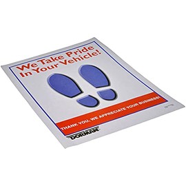 Dorman 9-2991 15 in. x 18 in. Paper Disposable Floor Mats, 250 Pack Universal Fit