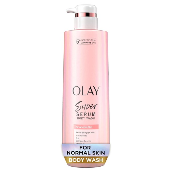 Olay Super Serum Body Wash for Normal Skin, 24hr Long
