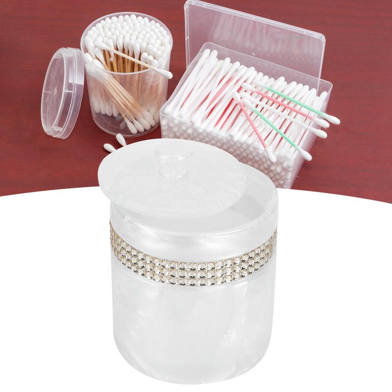 Innovative Resin Cotton Swab Toothpick Box Holder Jewelry Storage Container