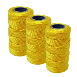 Dapetz ® 3 Pc Yellow 70M Builders Building Nylon Brick Line Measuring Masonry Rope String Line | Abrasion and Alkali Resistant | Suitable for Building and Groundwork, Gardening etc.