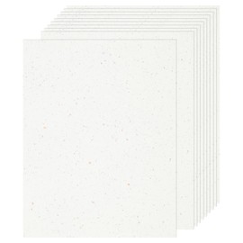 sourcing map 10 Pcs Cream Resume Paper for Printing 12 x 8 Inch Textured Invitation Paper with Copper Decorative for Certificate, Wedding