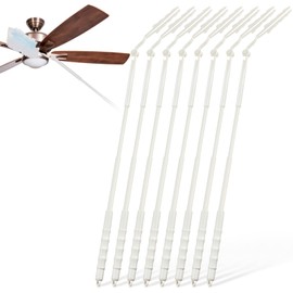 Colingmill 8 Pcs 3 ft Replacement Handles Compatible with Swiffer Duster Refill Adjustable Length Handles Duster Refill Extended Handle Removal Duty (White)