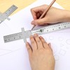 3 Pack Machinist Ruler 6 Inch Pocket Ruler Stainless Steel