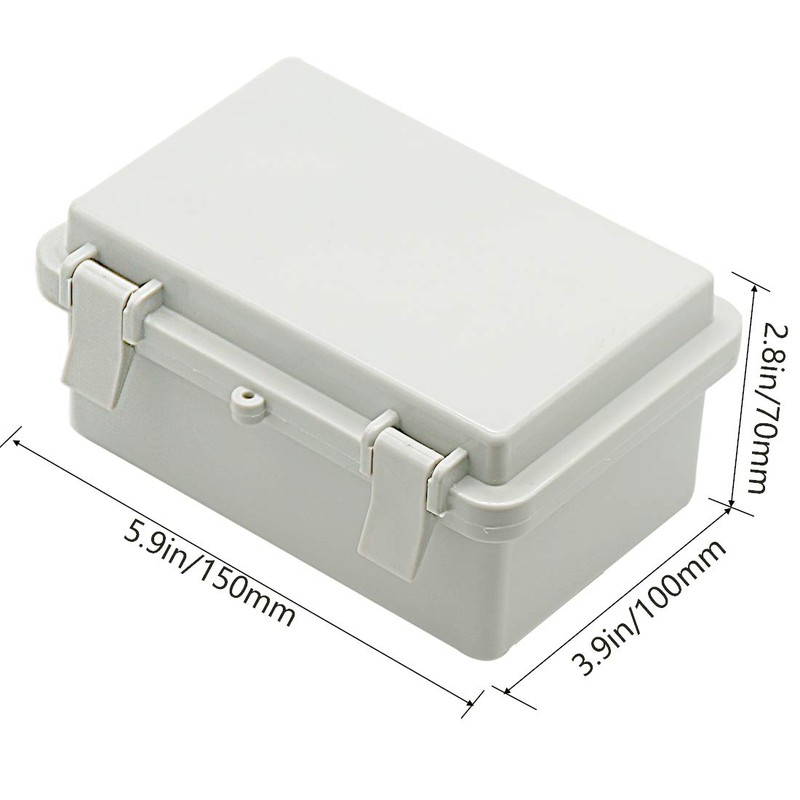Zulkit IP65 Waterproof ABS Plastic Electrical Box - Hinged Shell,