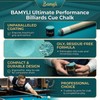Bamyli Snooker Chalk, 4Pcs No-Slip Green Pool Cue Chalk