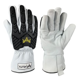 MVRK Industries Industrial Goatskin Leather Long Cuff Puncture and Heat Resistant Knuckle Work Glove (Extra Extra Large)