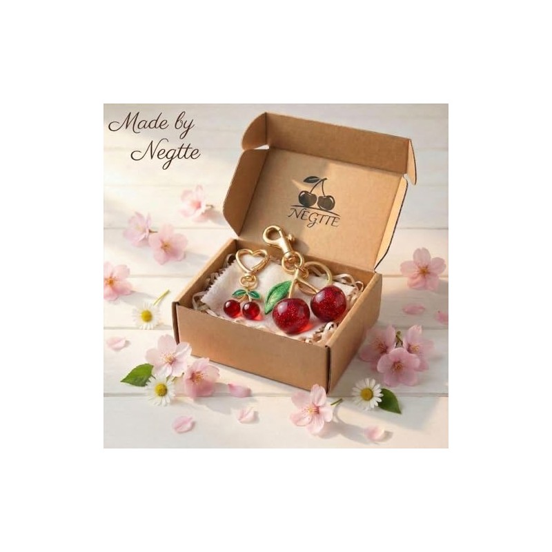 Adorable Cherry Keychain Bag Charm for Women
