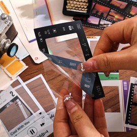 icceemee 100pcs Movie Film Stickers for Scrapbook Kit, Film Strip Photo Frame for Scrapbooking Supplies, Quote Stickers for Journaling Decorative Bullet Journal Planner DIY Craft