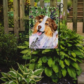 Caroline's Treasures SS8819GF Australian Shepherd Garden Flag Mailbox Flag Decorative Yard Flag Banner Outside Patio Artwork Yard Flower Beds, Garden Size, Multicolor