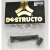 Destructo Trucks HollowPoints Skateboard Replacement KINGPIN & NUT, 2" Black