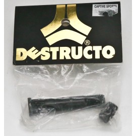 Destructo Trucks HollowPoints Skateboard Replacement KINGPIN & NUT, 2" Black NOS