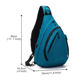 TurnWay Water-Proof Sling Backpack/Crossbody Bag/Shoulder Bag for Travel, Hiking, Cycling, Camping for Women & Men (BLUE)