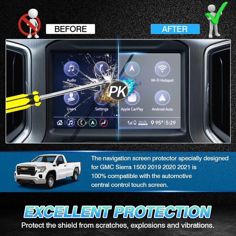 Autorder Custom Fit for Screen Protector 2016-2020 2021 2022 GMC