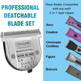 Ruzros Detachable Adjustable Pet Dog Grooming Clipper 5-in-1 Wide Blade (for Medium and Large Pets)