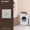 ELEGRP White 30 Amps 125/250V Dryer Outlet, Flush Mounting Power