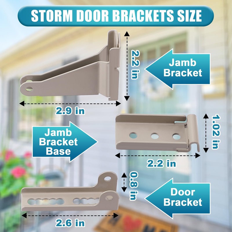 Dreyoo Storm Door Closer Kit Compatible with Andersen/Emco/Larson/40201/Pella, Screen Door