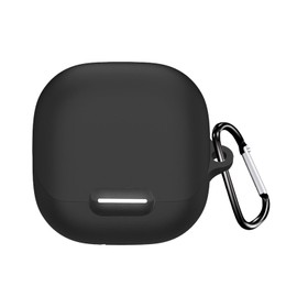 Cover for Soundcore Liberty 4 NC case Wireless Earbuds Silicone Material Shockproof Unique Portable Protective with Carabiner (Black)