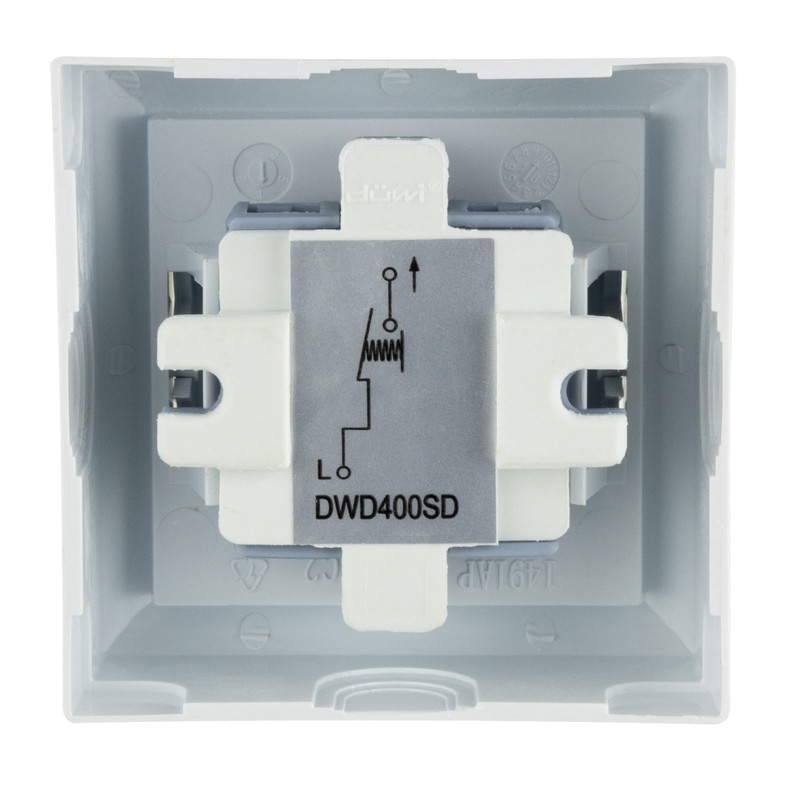 REV PlanoLuxe 0501492551 Surface-Mounted Button - Light Switch, White