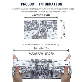 Headband Women's Wide Elastic Soft Boho Hair Bands Leopard Print Hair Accessories Yoga Sports Hair Band Multicoloured Headband Women (J)