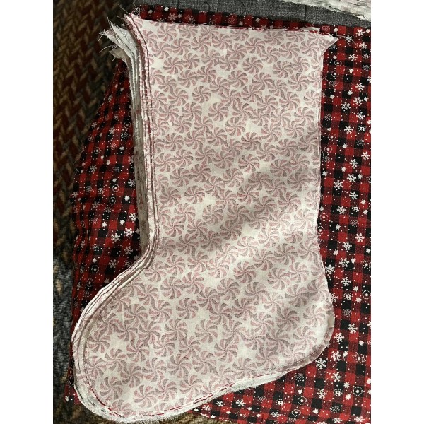 Unbranded bucilla Christmas Stocking With Red White Candy On White