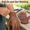 Retro Cowhide Leather Work Gloves – Reinforced Durable Utility Gloves