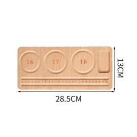 Perfeclan Wooden Bead Board, Bead Design Tray, Wooden Jewellery Design Board, Jewellery Tray Organiser, Bead Design Board, for Bracelet, Long Stripes 28.5 x 13 cm