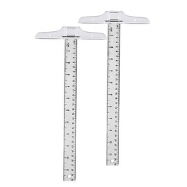 T-Shaped Square Ruler T-Square Plastic Transparent T Ruler for Drafting The Layout of Hetong