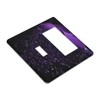 2-Gang 1-Toggle 1-Decorator/GFCI Combination Wallplate Raindrops Purple Black Rose Blooming
