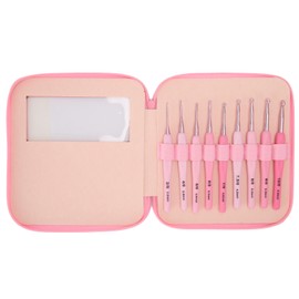 9pcs Crochet Hooks Set Professional High Accuracy Portable Soft Handle Crochet Kit for Beginners Adults with Stoage Bag