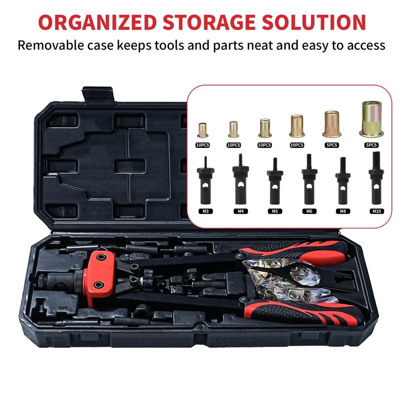 GARGENTOL 14" Rivet Nut Tool Kit, Professional Rivnut Tool Gun